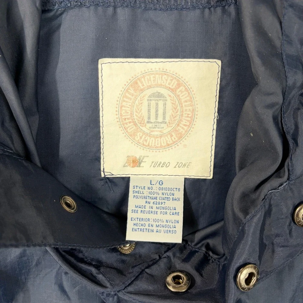 Vintage Turbo Zone Arizona‎ Wildcats Anorak Windbreaker Navy Blue Mens Large